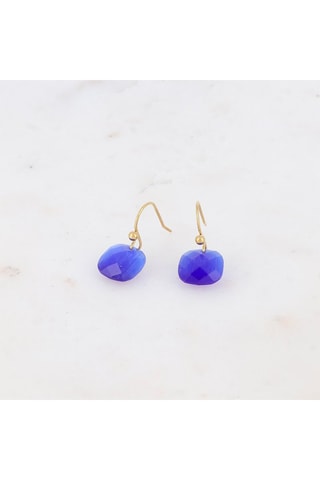 Boucles d'oreilles - Bleu et doré