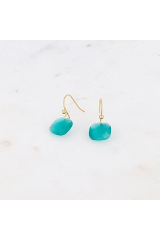 Boucles d'oreilles - Vert et doré