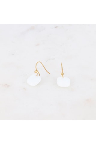 Boucles d'oreilles - Doré et blanc