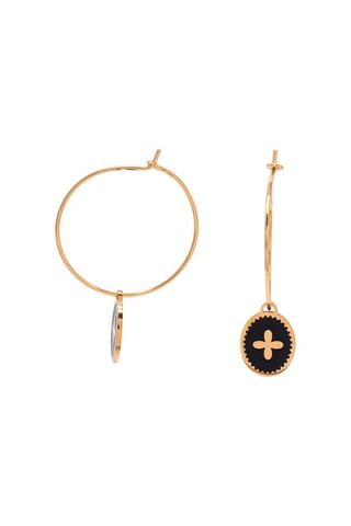 Boucles d'oreilles - Doré et noir