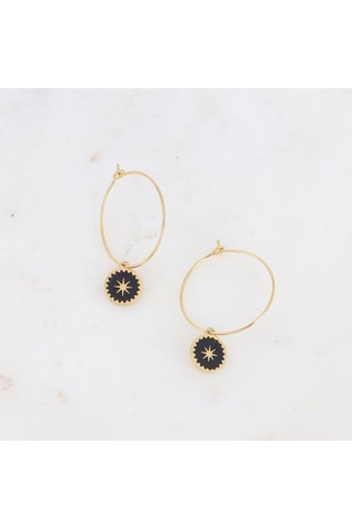 Boucles d'oreilles - Doré et noir