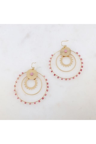 Boucles d'oreilles - Rhodonites