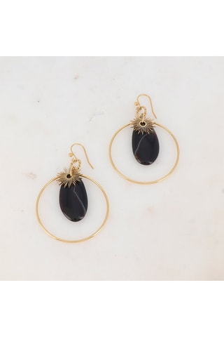 Boucles d'oreilles Onyx