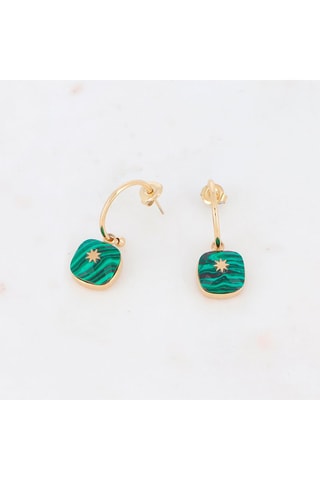 Boucles d'oreilles - Malachite