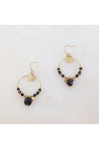 Boucles d’oreilles - Onyx et agates