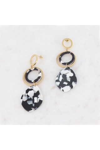 Boucles d’oreilles - Doré et noir