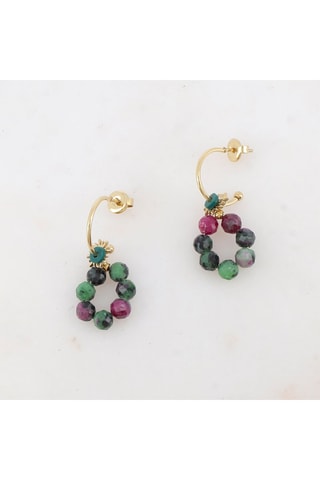 Boucles d’oreilles - Rubis-zoïsites