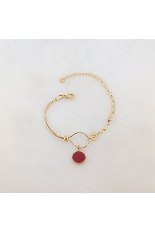 Bracelet - Doré et rouge
