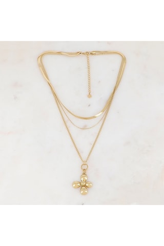 Collier multi rangs - Doré