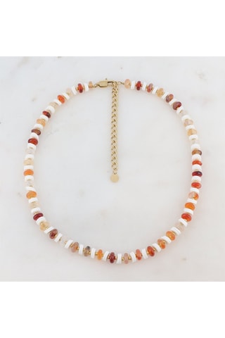 Collier - Doré et blanc