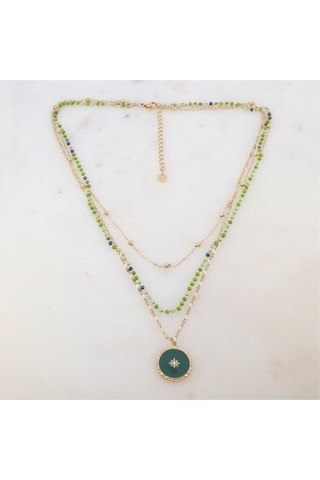 Collier - Doré et vert