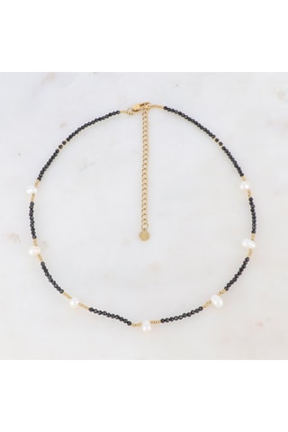 Collier - Agates et perles de culture d’eau douce