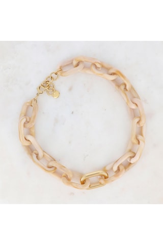 Collier - Doré et beige