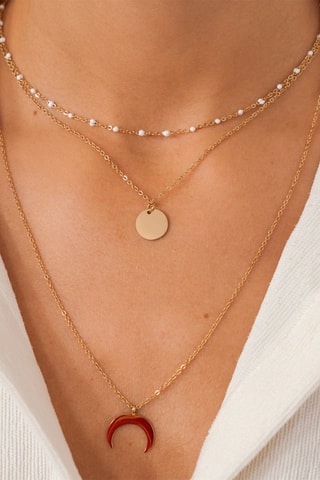 Collier - Doré et blanc
