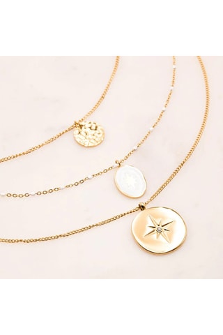 Collier - Doré et blanc