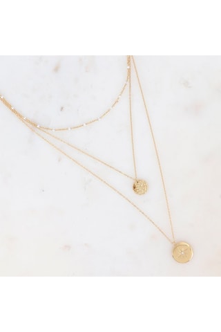 Collier - Doré et blanc