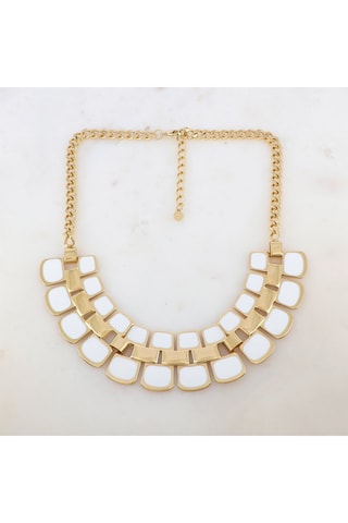 Collier - Doré et blanc