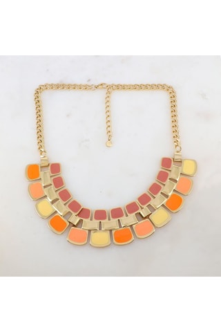 Collier - Doré et orange