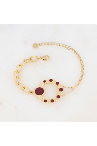 Gourmette - Doré et rouge