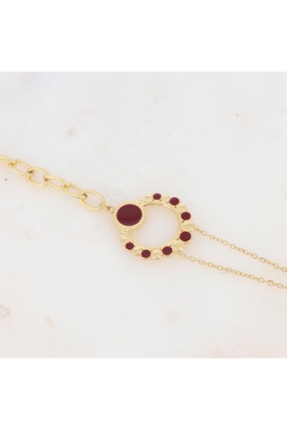 Gourmette - Doré et rouge