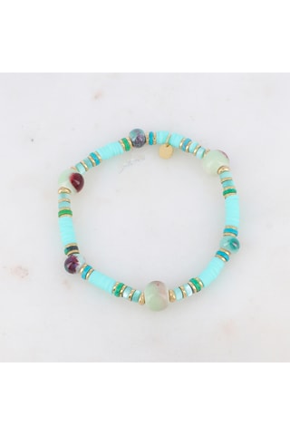 Bracelet - Céramique et amazonites