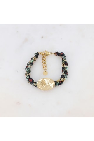 Bracelet - Doré et bleu marine 