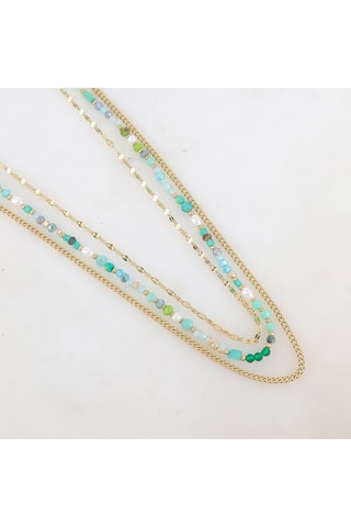 Collier - Perles d’eau douce et amazonites