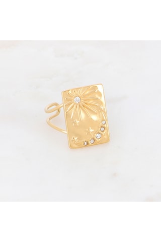 Bague - Doré et blanc