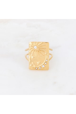 Bague - Doré et blanc