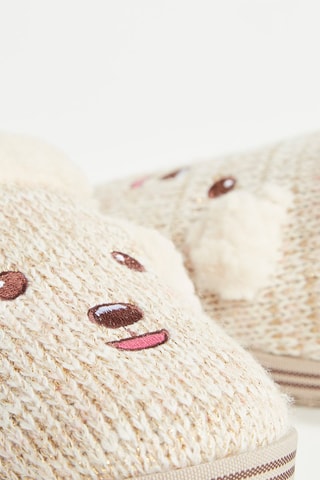 Chaussons fourrés Papuce - Blanc