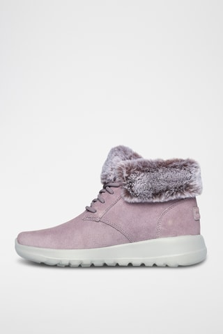 Bottines fourrées en cuir On-The-Go Joy - Rose