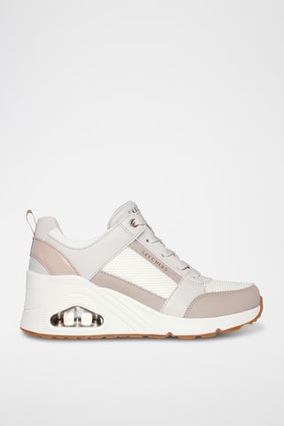 Baskets compensées Uno Wedge - Beige