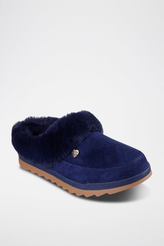 Sabots fourrées en nubuck Cozy Chill - Bleu marine