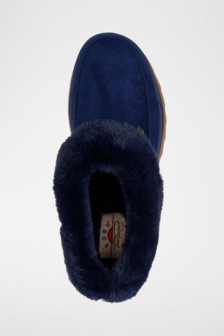 Sabots fourrées en nubuck Cozy Chill - Bleu marine