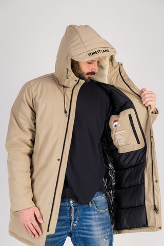 Parka à capuche Etoile - Beige