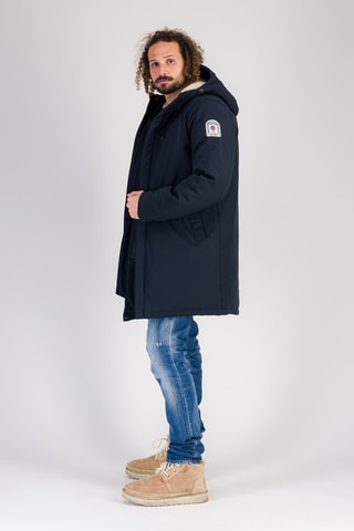 Parka à capuche Etoile - Bleu marine