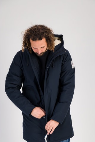 Parka à capuche Etoile - Bleu marine