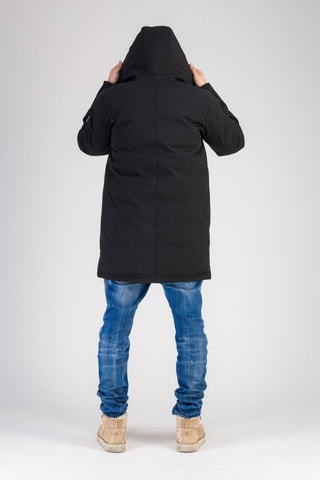 Parka à capuche Etoile - Noir