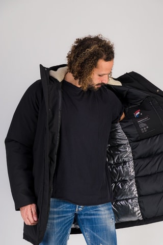 Parka à capuche Etoile - Noir