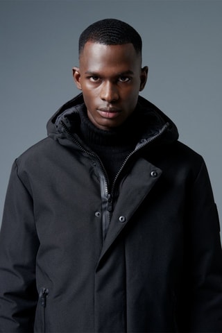 Parka à capuche Mont City - Noir