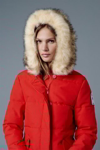 Parka à capuche Tignes - Rouge