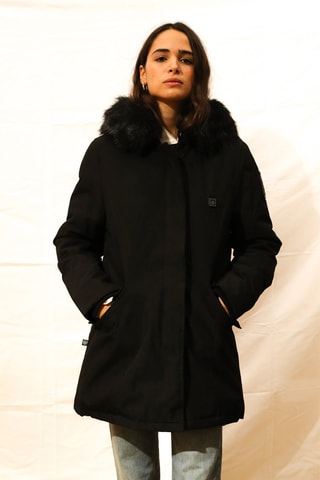 Parka batterie chauffante Black Megève Heat - Noir