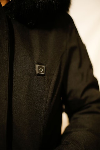 Parka batterie chauffante Black Megève Heat - Noir