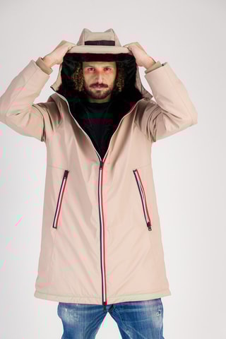 Coupe-vent à capuche Skydoo Long - Beige