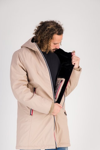 Coupe-vent à capuche Skydoo Long - Beige