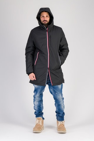 Coupe-vent à capuche Skydoo Long - Noir