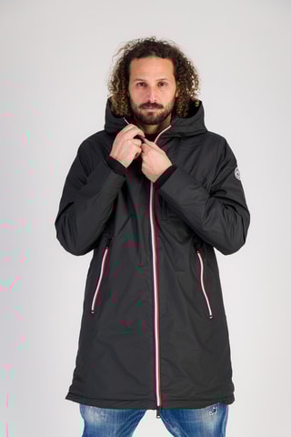 Coupe-vent à capuche Skydoo Long - Noir