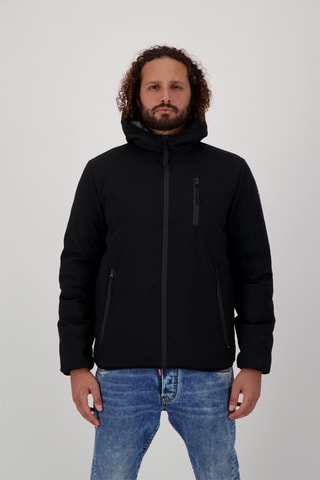 Blouson réversible à capuche  Face to face - Noir et kaki