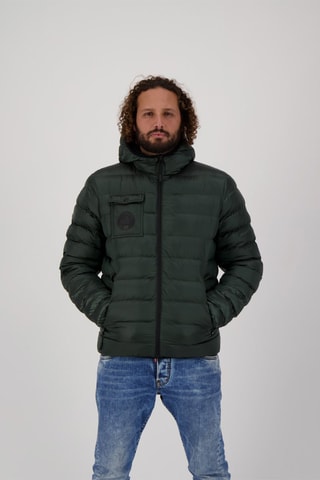 Blouson réversible à capuche  Face to face - Noir et kaki