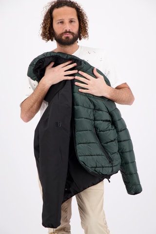 Blouson réversible à capuche  Face to face - Noir et kaki